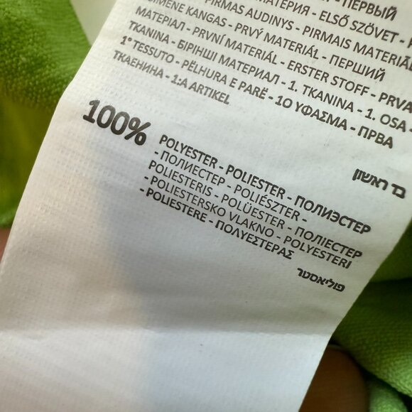 Neon green twist front European tunic shirt - Picture 6 of 6